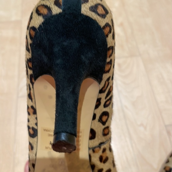 VAN ELI Real fur LEOPARD PRINT PUMPS! size 9 - Picture 6 of 9